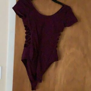 ⭐️Charlotte Russe Bodysuit with Scoop Neck & Back and Cut Outs on Both Sides⭐️